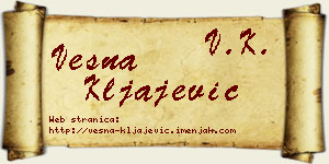 Vesna Kljajević vizit kartica